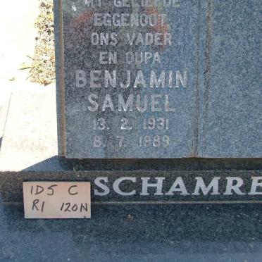 SCHAMREL Benjamin Samuel 1931-1989