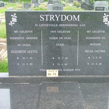 STRYDOM Ivan 1928-2000 :: STRYDOM Hilda Jacoba 1929-1960 :: STRYDOM Elizabeth Aletta 1939-1999