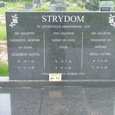 STRYDOM Ivan 1928-2000 :: STRYDOM Hilda Jacoba 1929-1960 :: STRYDOM Elizabeth Aletta 1939-1999