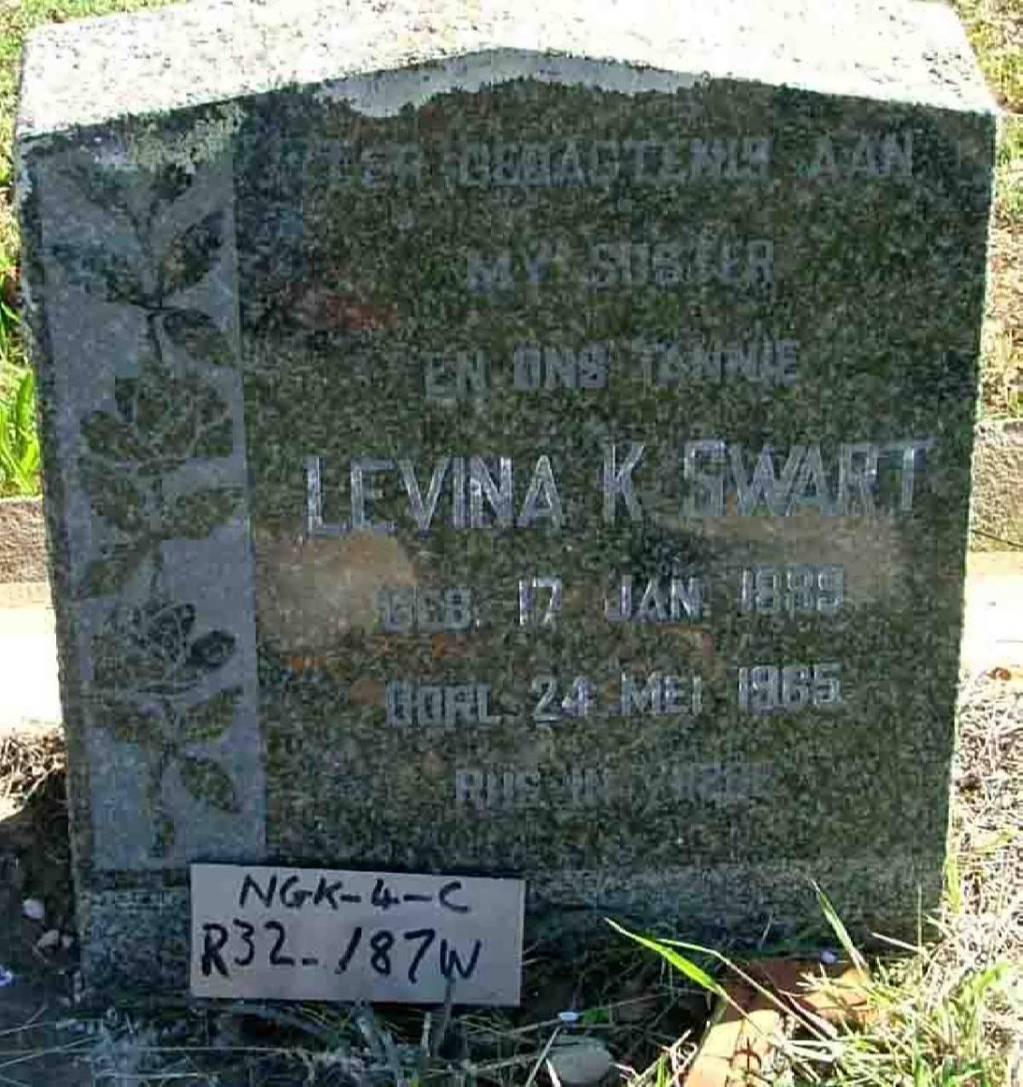 SWART Levina K. 1889-1965