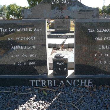 TERBLANCHE Alfred 1921-1981 &amp; Lillian 1925-2007