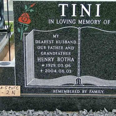 TINI Henry Botha 1929-2004