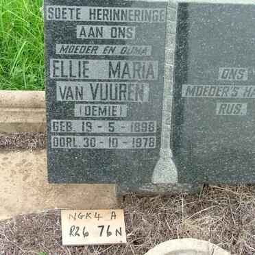VUUREN Ellie Maria, van 1898-1978