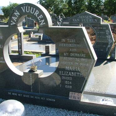VUUREN John, van 1923-1999 &amp; Maria Elizabeth 1934-1989