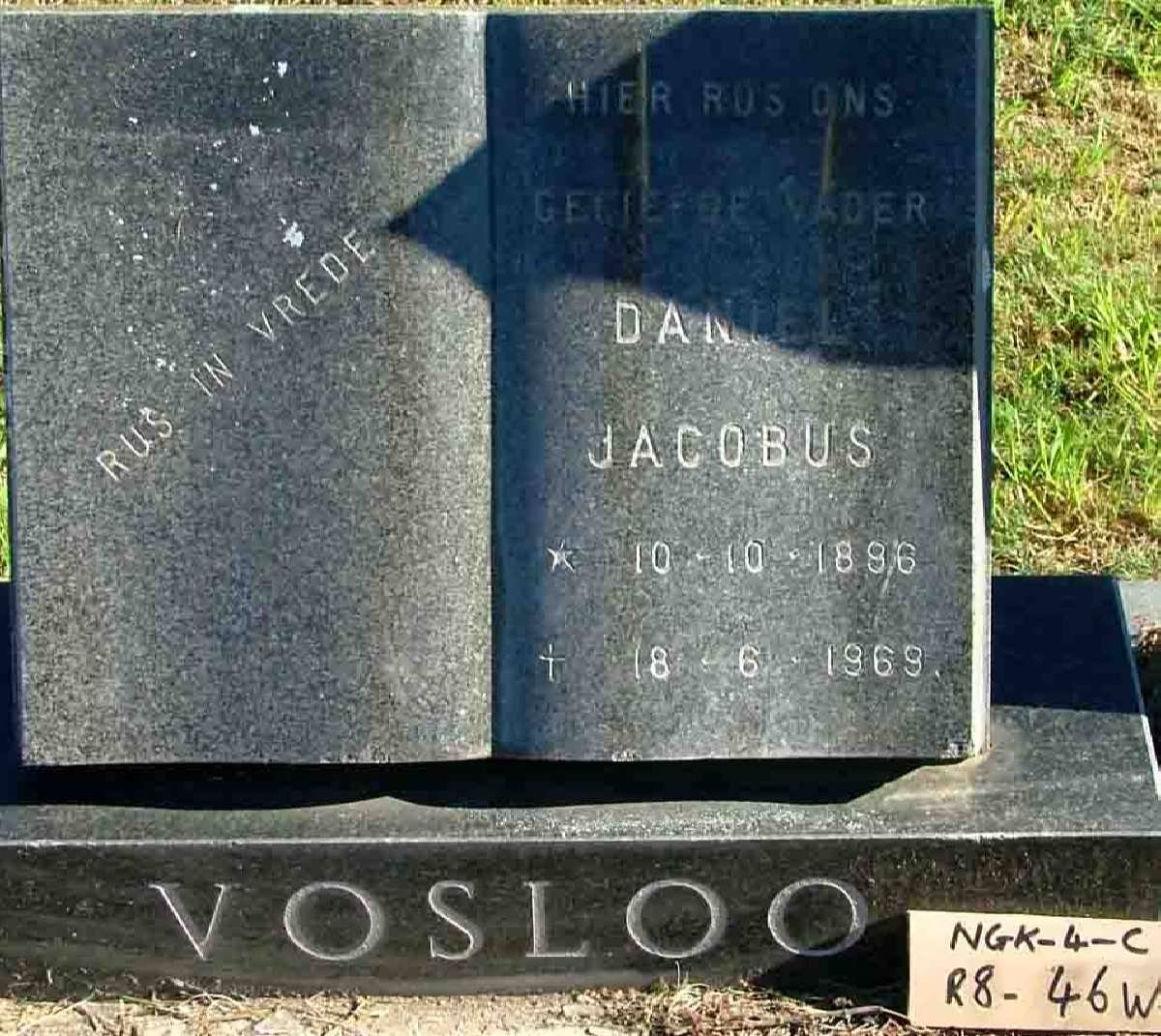 VOSLOO Daniel Jacobus 1896-1969