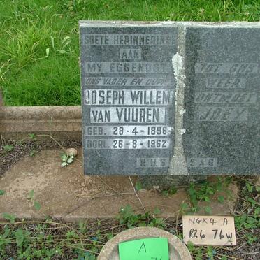 VUUREN Joseph Willem, van 1896-1962