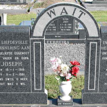 WAIT Joseph 1918-1981 &amp; Verna 1924-2004