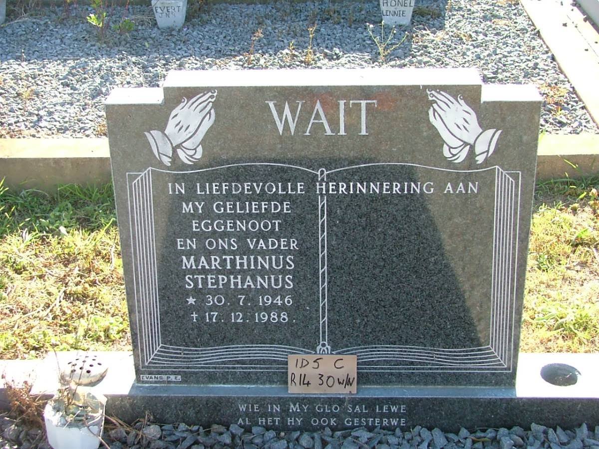 WAIT Marthinus Stephanus 1946-1988