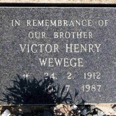 WEWEGE Victor Henry 1912-1987