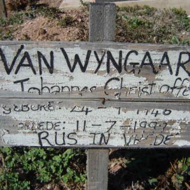 WYNGAARD Johannes Christoffel, van 1946-1999