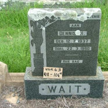 WAIT Dennis H. 1937-1960