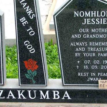 ZAKUMBA Nomhlobo Jessie 1922-2002