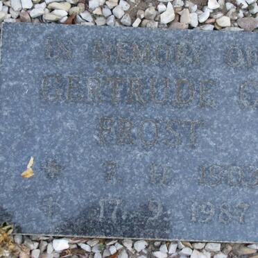 FROST Gertrude G. 1903-1987