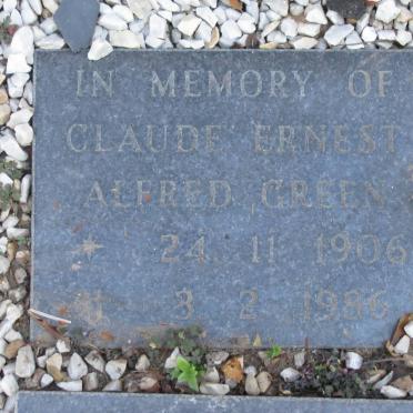 GREEN Claude Ernest Alfred 1906-1986