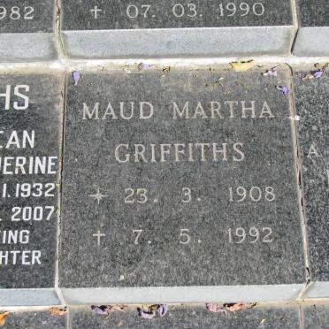 GRIFFITHS Maud Martha 1908-1992