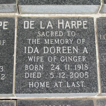 HARPE Ida Doreen A., de la 1918-2005