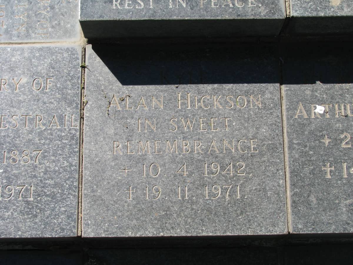 HICKSON Kyle Alan 1942-1971