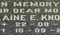 KNOETZE Elaine E. 1910-2001