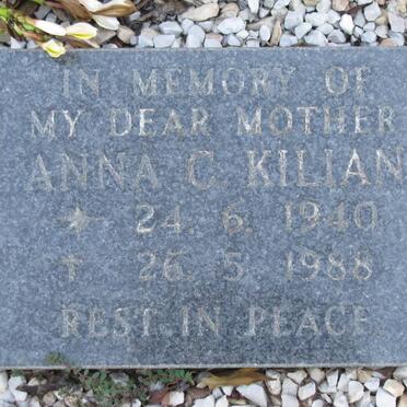 KILIAN Anna C. 1940-1988
