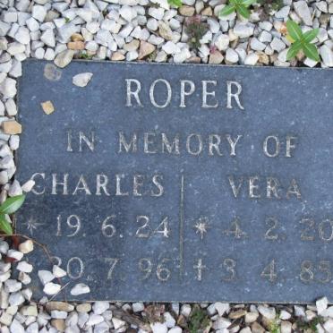 ROPER Charles 1924-1996 &amp; Vera 1920-1985