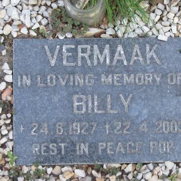 VERMAAK Billy 1927-2003