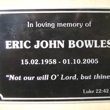 BOWLES Eric John 1958-2005