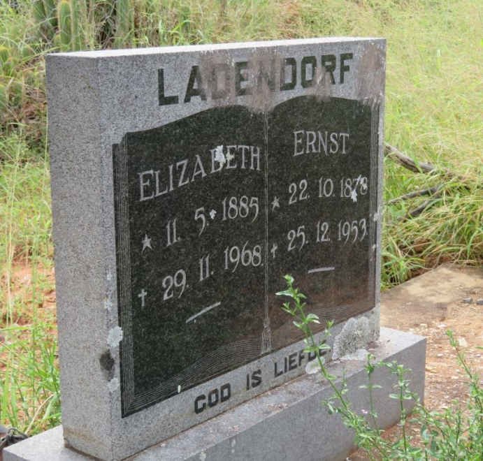 LADENDORF Ernst 1878-1953 & Elizabeth 1885-1968