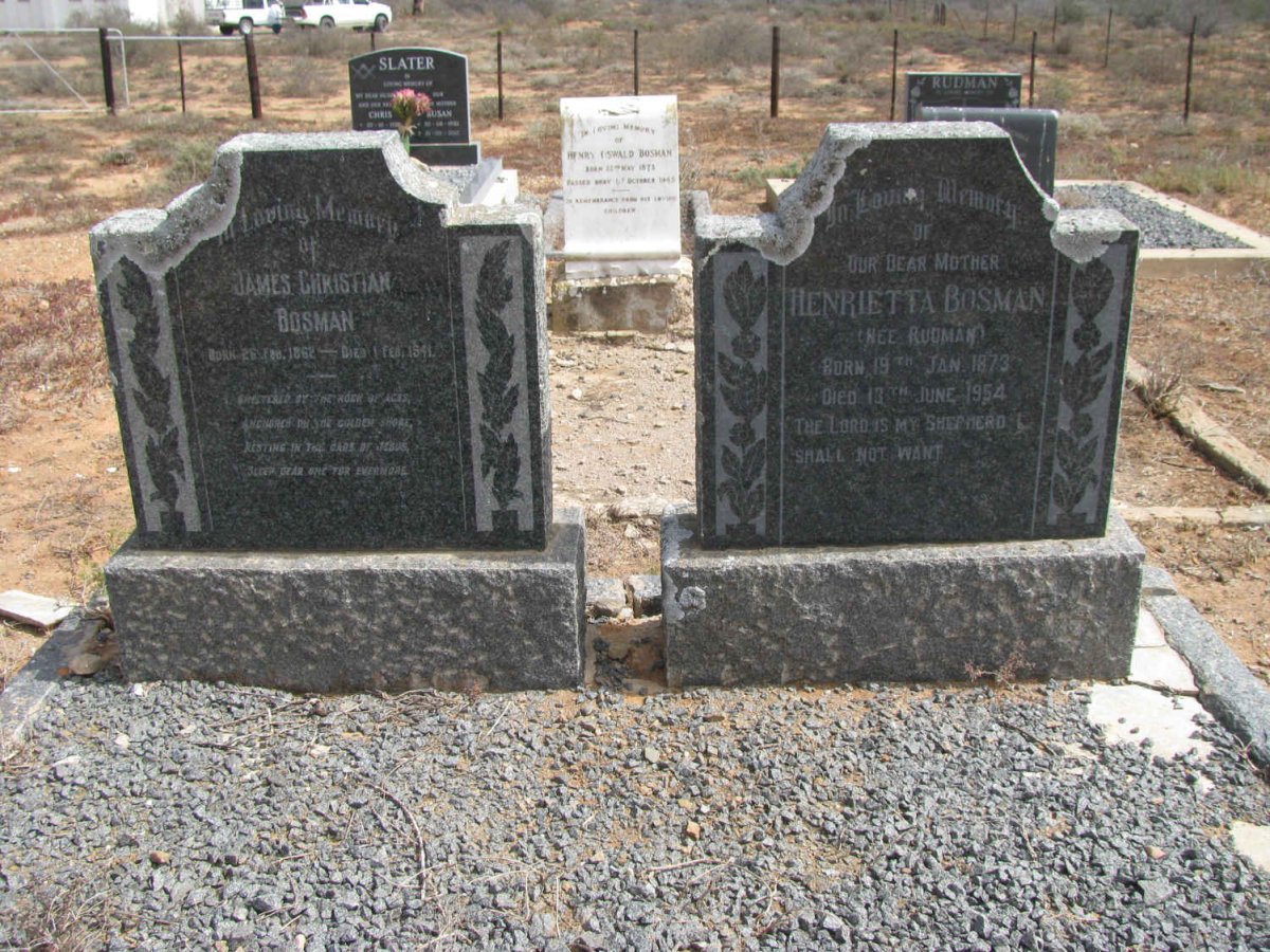 BOSMAN James Christian 1862-1941 & Henrietta RUDMAN 1873-1954