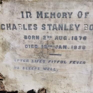 BOOKER Charles Stanley 1876-1956