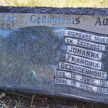 BEZUIDENHOUT Johanna Francina 1911-1954