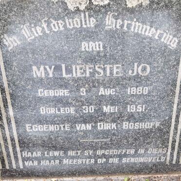 BOSHOFF Jo 1880-1951