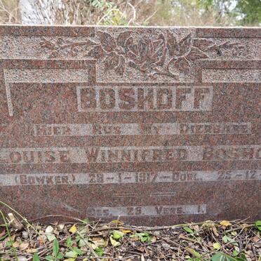 BOSHOFF Louise Winnifred nee BOWKER 1917-1943