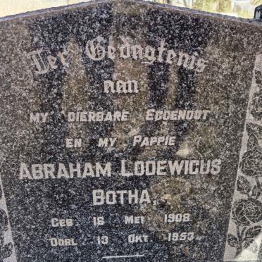 BOTHA Abraham Lodewicus 1908-1953