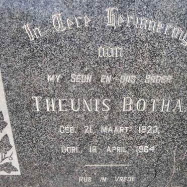 BOTHA Theunis 1923-1964