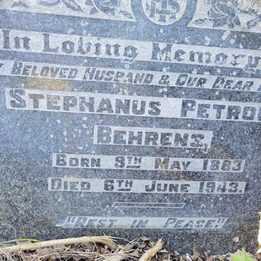 BEHRENS Stephanus Petrous 1883-1943