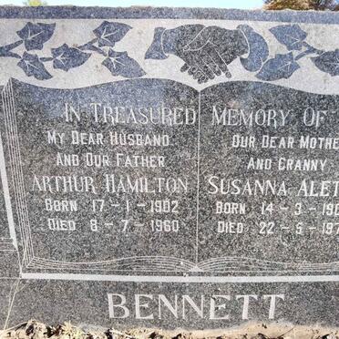 BENNETT Arthur Hamilton 1902-1960 &amp; Susanna Aletta 1905-1971