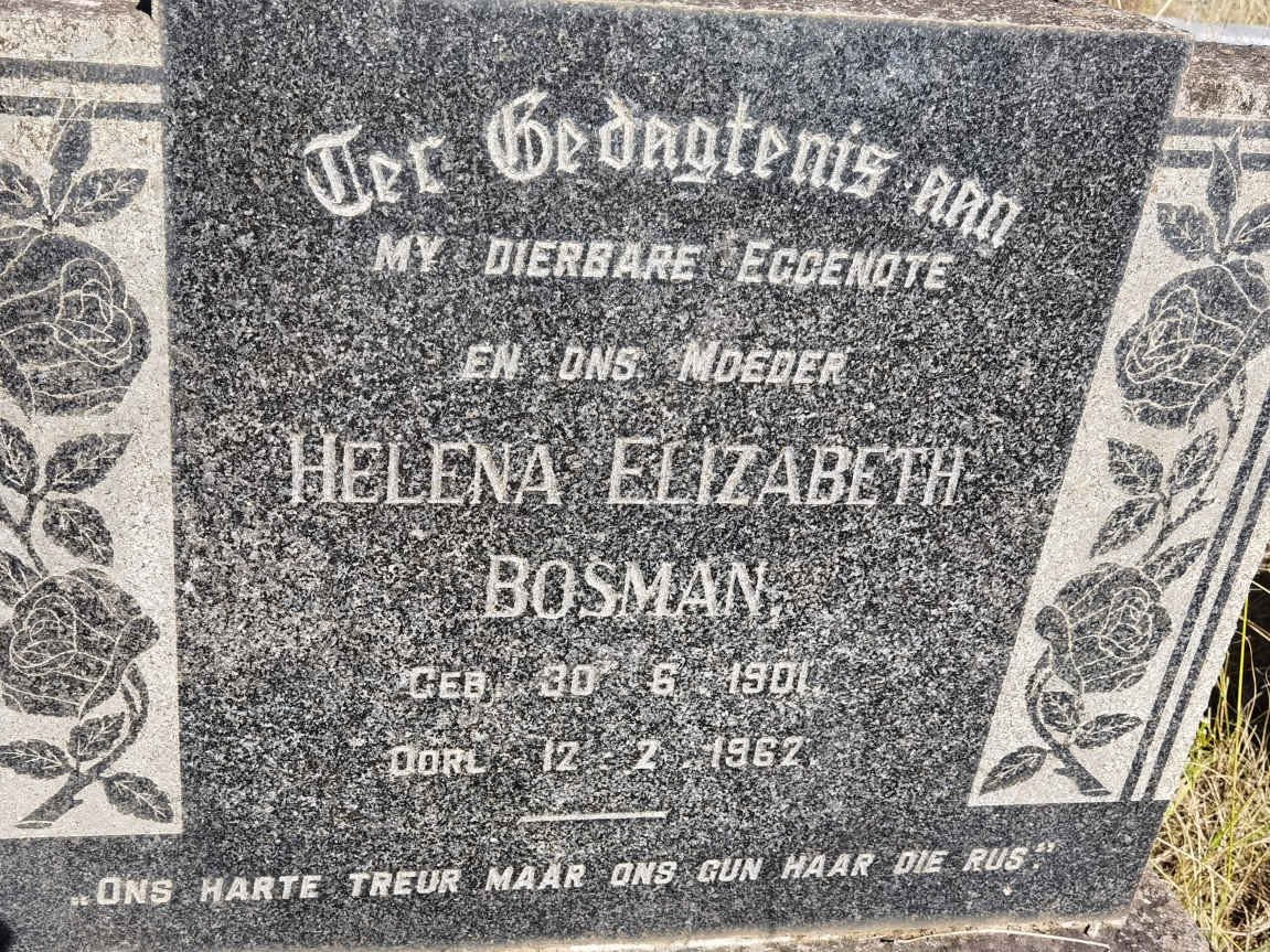 BOSMAN Helena Elizabeth 1901-1962