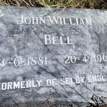 BELL John William 1881-1960