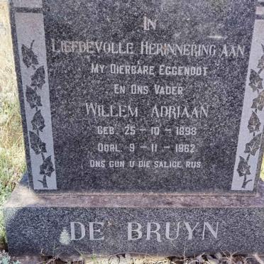 BRUYN Willem Adriaan, de 1898-1962