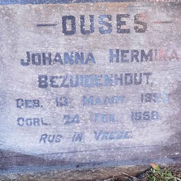 BEZUIDENHOUT Johanna Hermina 1892-1958