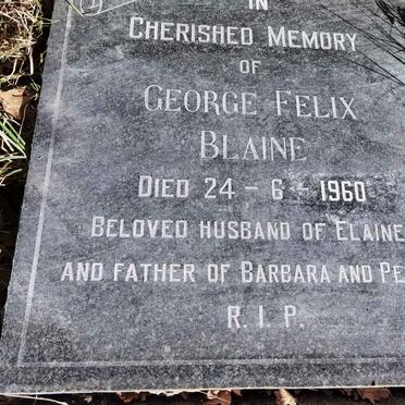 BLAINE George Felix -1960