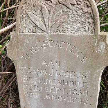 BEZUIDENHOUT Frans Jacobus 1860-1942