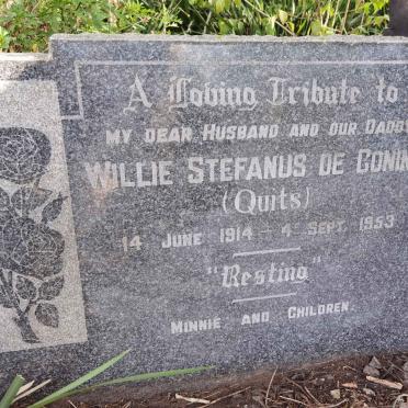 CONING Willie Stefanus, de 1914-1953