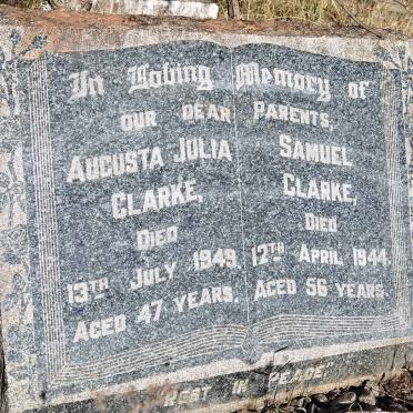 CLARKE Samuel -1944 &amp; Augusta Julia -1949