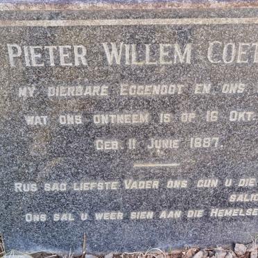 COETZER Pieter Willem 1887-1961