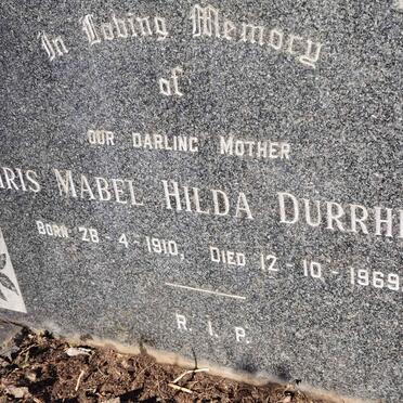 DURRHEIM Iris Mabel Hilda 1910-1969