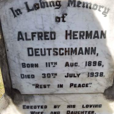 DEUTSCHMANN Alfred Herman 1896-1938