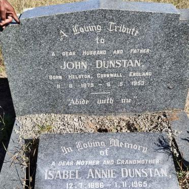 DUNSTAN John 1879-1953 &amp; Isabel Annie 1886-1965