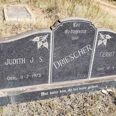 DRIESCHER Gerrit J.J. -1967 &amp; Judith J.S. -1975