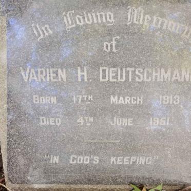 DEUTSCHMANN Varien H. 1913-1951